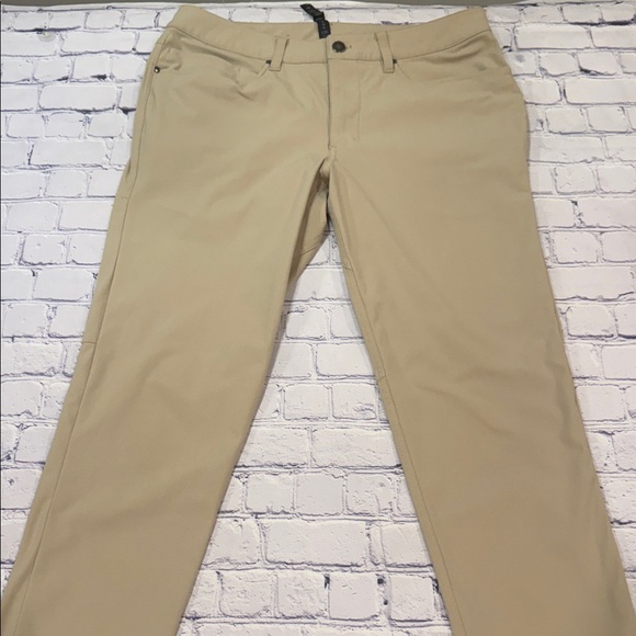 lululemon athletica Other - Lululemon ABC Warpstreme Slim Stretch Men’s Size 32 Khaki Performance LM5AD95